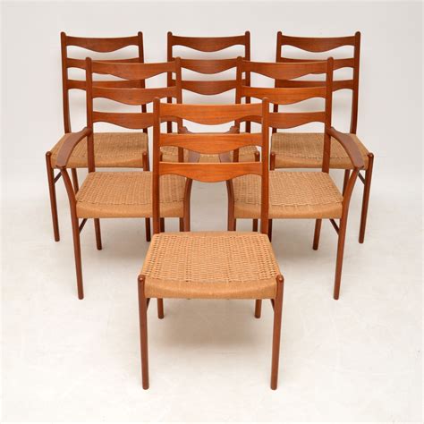 1960s Set Of 6 Danish Teak Dining Chairs By Arne Wahl Iversen