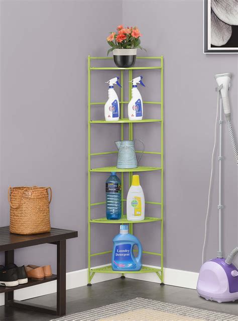 Hartleys 4 Tier White Wash Ladder Shelf With Brown Wicker Basket Set
