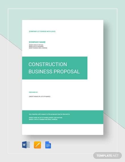 Free 20 Construction Proposal Samples In Pdf Ms World