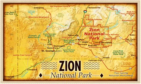 Utah National Parks Zion National Park Utah National Parks Map
