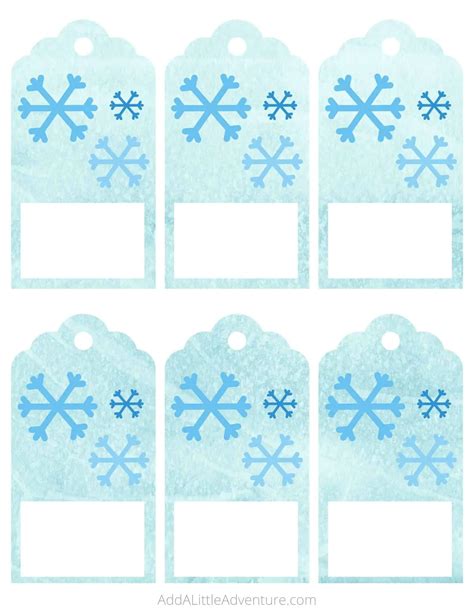 Snowflake T Tags Free Printables Add A Little Adventure