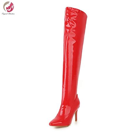 original intention women over the knee boots stylish pointed toe thin high heels boots sexy