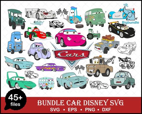 Cars Svg Bundle Cars Bundle Svg Disney Svg Cars Cricut Cars Silhou