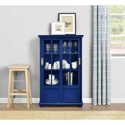 Ameriwood Home Aaron Lane Bookcase With Sliding Glass