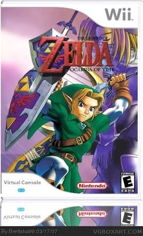 The Legend Of Zelda Ocarina Of Time Wii Box Art Cover By