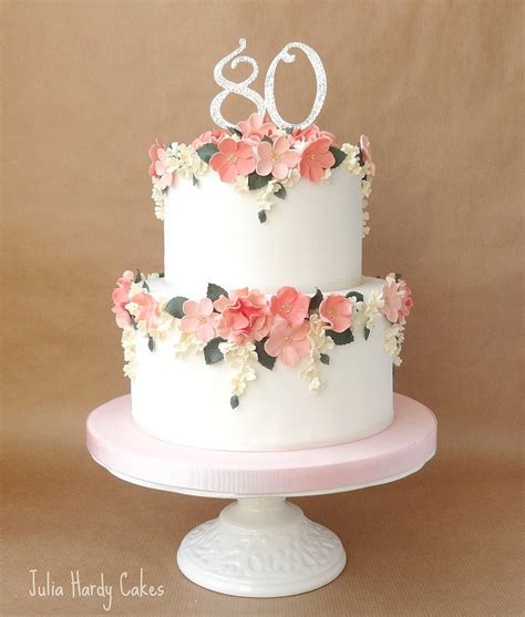 32 Elegant Picture Of 80th Birthday Cake Ideas