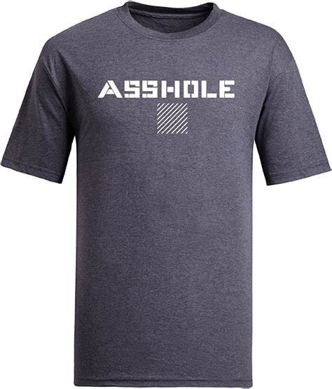 Asshole Mens Short Sleeve Crewneck Cotton T Shirts Clothing Shoes And Jewelry