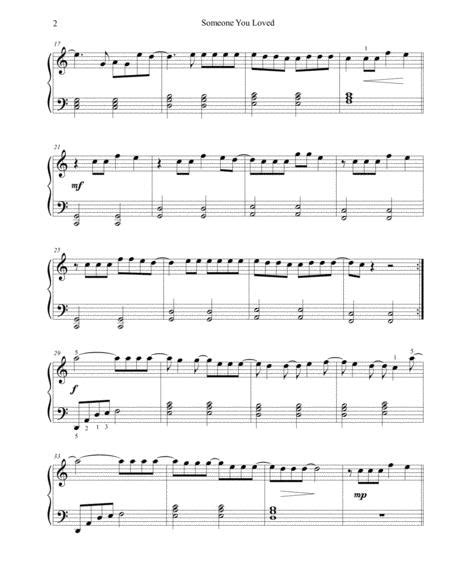 Someone You Loved Easy Piano By Lewis Capaldi Digital Sheet Music