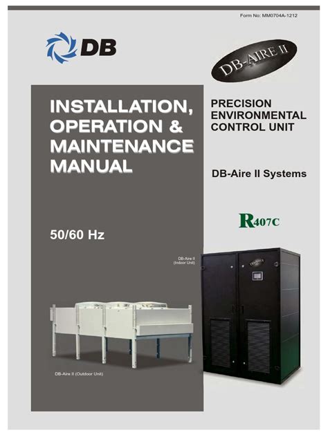 Dunham Bush Db Aire Installation Operation Manual Air Conditioning