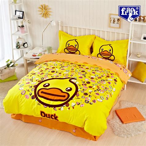 Rubber Duck Duckling Bedding Comforter Set Queen Size Duvet Cover Quilt