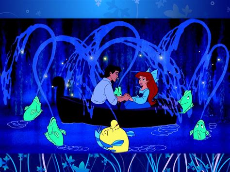 Walt Disney Images Princess Ariel Flounder And Prince Eric Disney