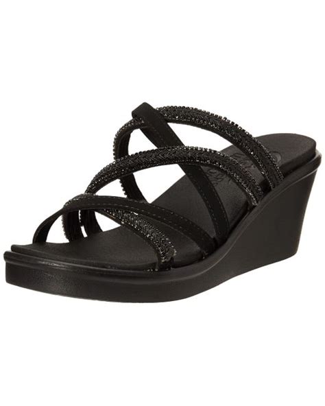 Skechers Rumble On Night Out Sandal In Black Lyst UK