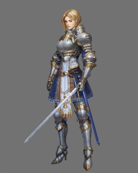 A Woman In Armor Holding Two Swords