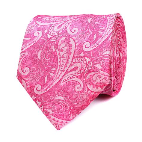 Paisley Pink Tie Bandana Necktie Wedding Ties For Groomsmen Online