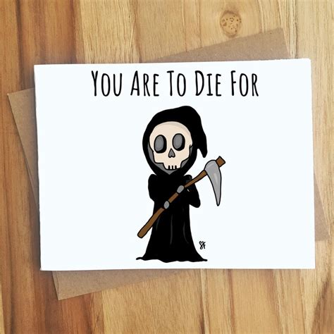 #card puns #fuck #jen writes #keys to the kingdom #keys preview #i guess? You Are To Die For Grim Reaper Pun Card Puns Play on Words | Etsy