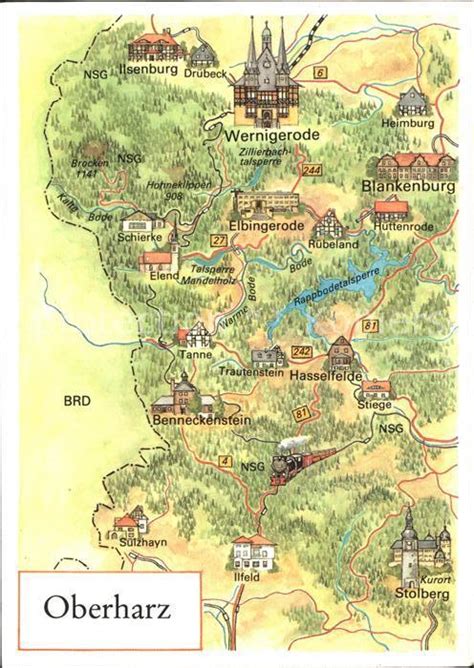 Die sehenswürdigkeiten im harz locken längst nicht mehr nur naturliebende einsiedler an. Harz Karte Landkarte / Reymann Specialkarte Harzgebirge ...