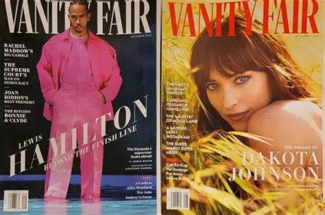 Vanity Fair Magazine Lot July Aug September Lewis Hamilton Dakota Johnson Picclick Uk