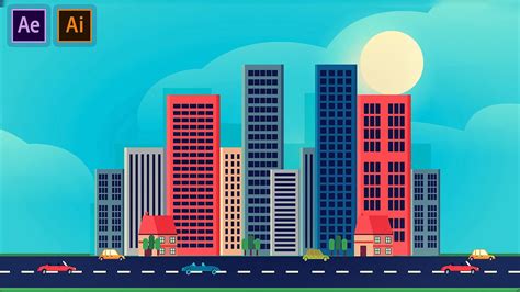 How To Animate A Cartoon City After Effects And Illustrator Tutorials
