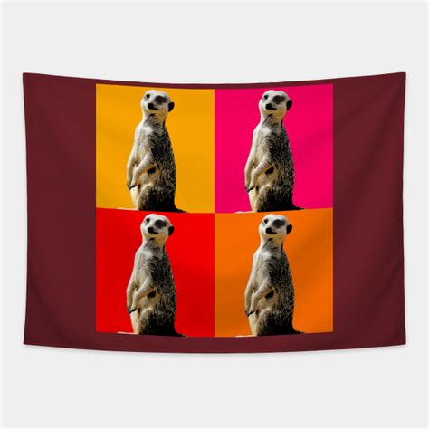 Meerkat Pop Art Meerkat Tapestry Teepublic