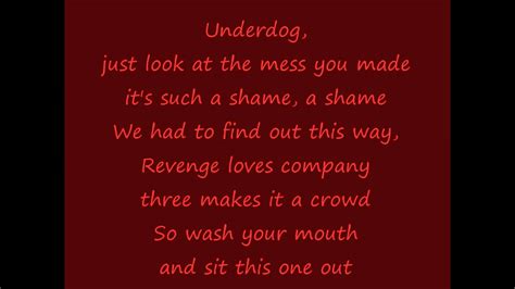 Underdog By You Me At Six Lyrics Youtube