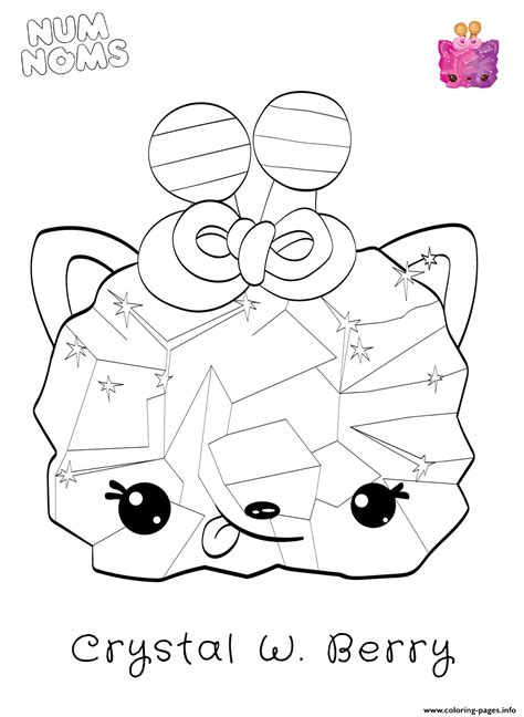 Num Noms Crystal Wildberry Candy Coloring Page Printable