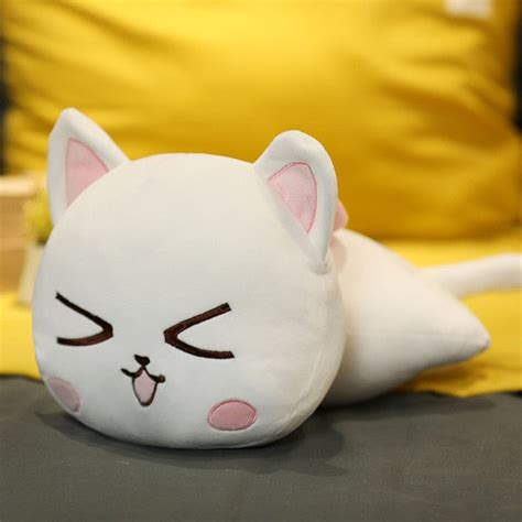 3550 60cm Kawaii Lying Cat Plush Toys Stuffed Cute Cats Doll Lovely