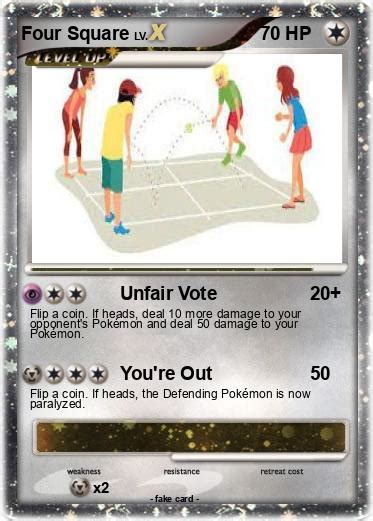 Pokémon Four Square Unfair Vote My Pokemon Card