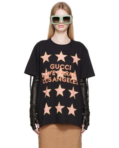 Gucci Cotton Black Love Parade T Shirt Lyst