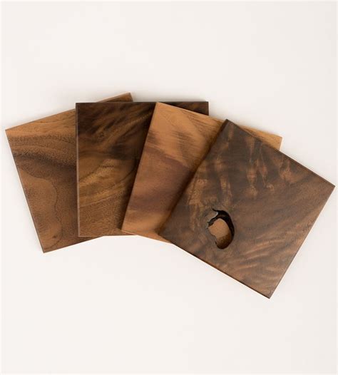Walnut Wood Coasters Set Of 4 Wood Coasters Coaster Furniture Wood