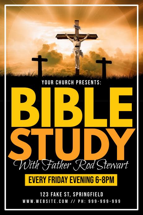 Bible Study Poster Template Postermywall