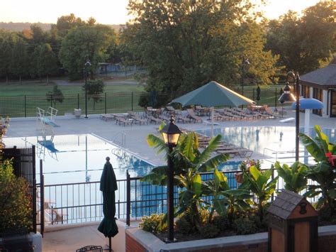 The Beautiful Pool At Evansville Country Club Evansville Before Sunset