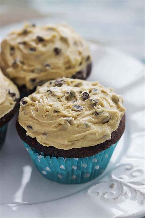 Chocolate Cupcakes With Cream Cheese Cookie Dough Frosting The Recipe