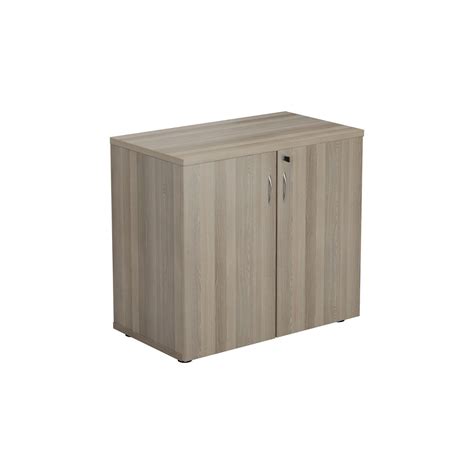 Rz Lockable Desk High Office Cupboard With One Shelf Grey Oak Ebay