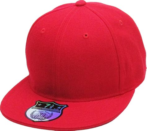 Solid Flat Brim Bill Fitted Baseball Cap