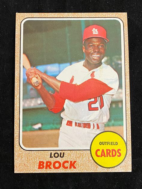 Brock was a great player. Lot - (EX) 1968 Topps Lou Brock #520 Baseball Card - Chicago Cubs - HOF