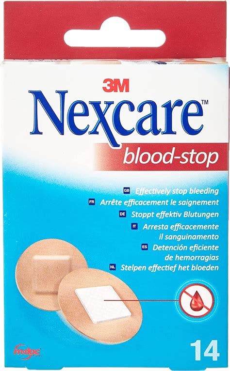 Pansements ronds hémostatiques Nexcare Blood Stop mm paquet Amazon fr Beauté et Parfum