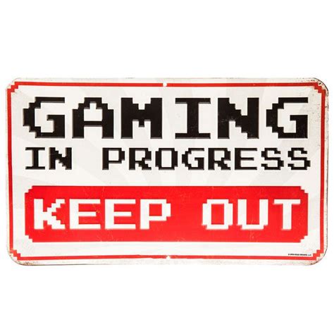 Gaming In Progress Embossed Metal Sign Hobby Lobby