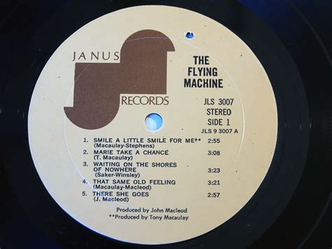 Popsike EX EX The Flying Machine Self Titled 1969 Janus Stereo