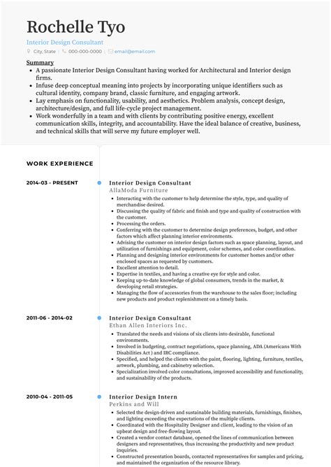 Design Consultant Resume Samples 1 Resource For Templates And Skills