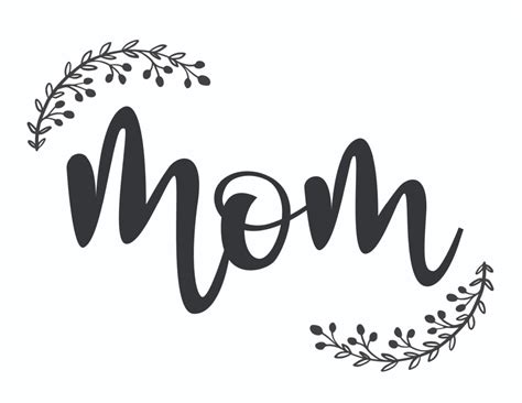 Mom In Cursive Image