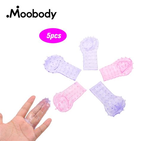Buy 5pcs Set Finger Massager Sleeves G Spot Vibrator Clitoris Stimulator Finger