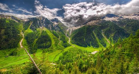 Nature Landscape Switzerland Valley Summer Mountain Forest
