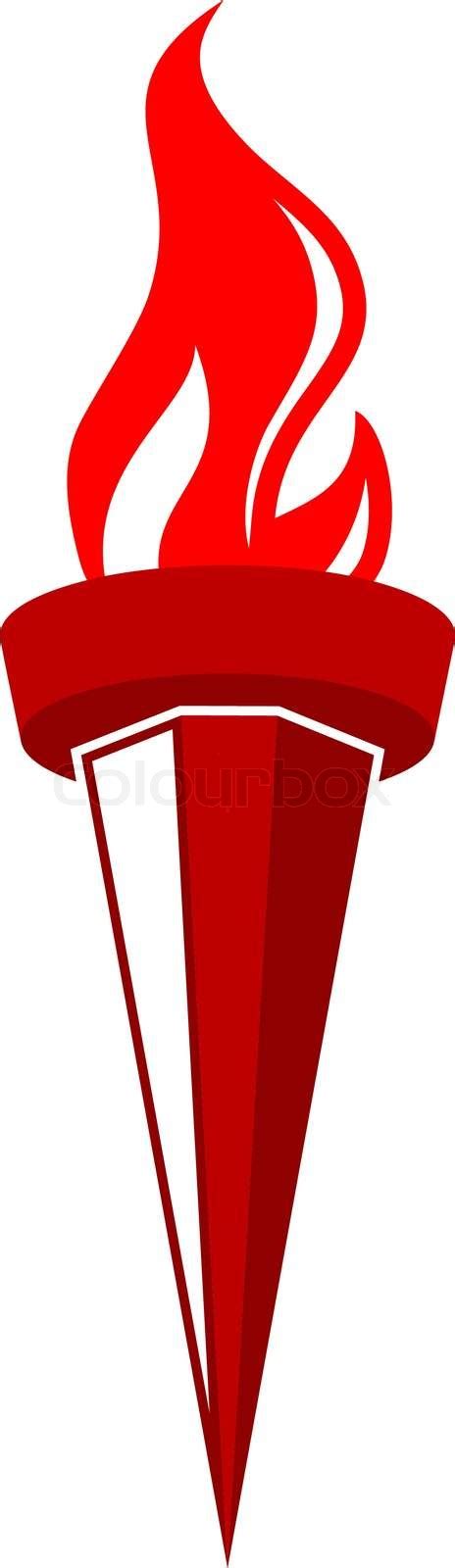 Flaming Torch Stock Vector Colourbox