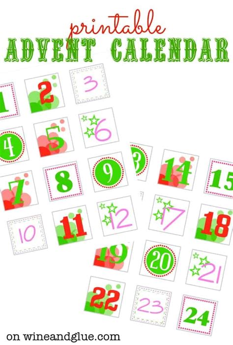 Christmas Advent Calendar Printable Free Printable Word Searches