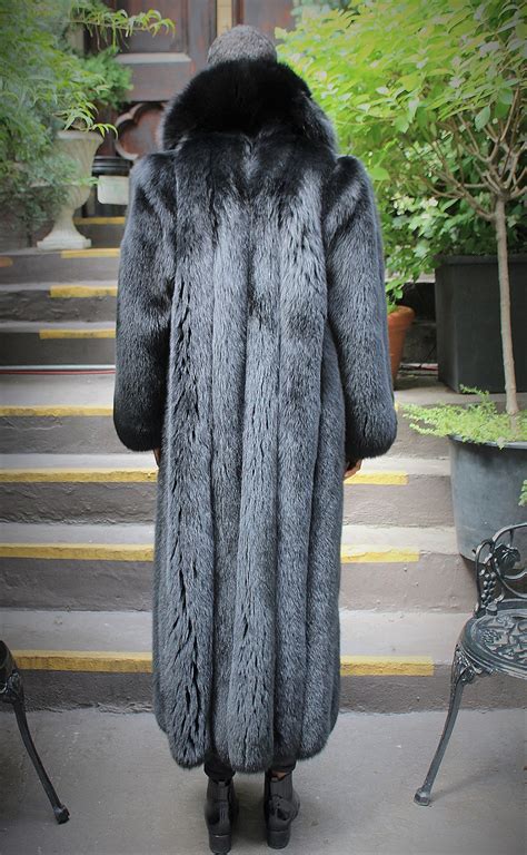 Black Fox Coat Full Length 77287 Marc Kaufman Furs