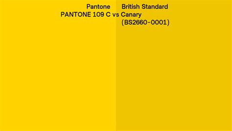 Pantone 109 C Vs British Standard Canary Bs2660 0001 Side By Side