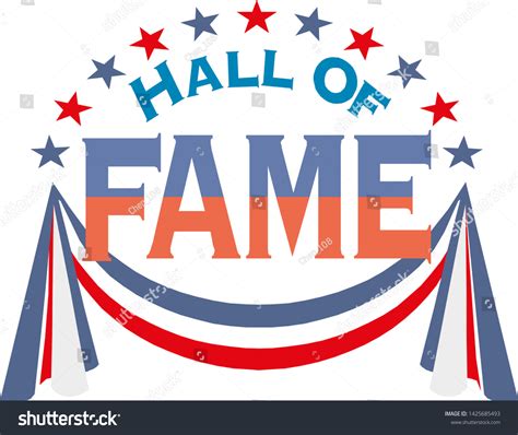 Hall Fame Badge Frame Flat Vector Stock Vector Royalty Free