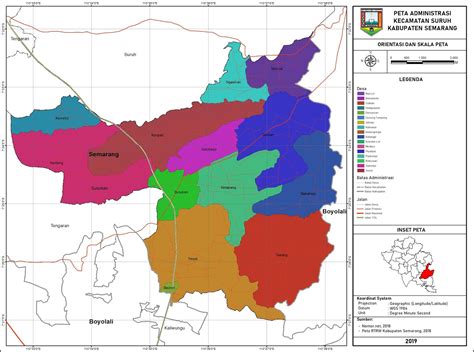 Peta Administrasi Kecamatan Susukan Kabupaten Semarang Neededthing