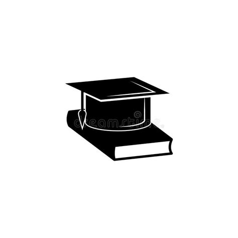 Book And Bachelor Hat Icon Vector Graduation Icon Stock Vector