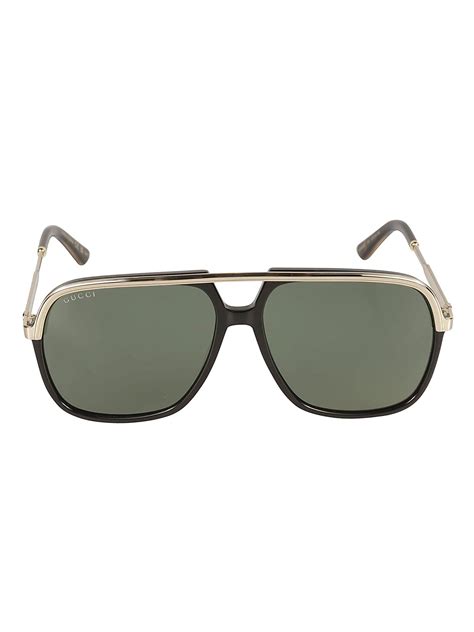 gucci logo aviator sunglasses in gray lyst